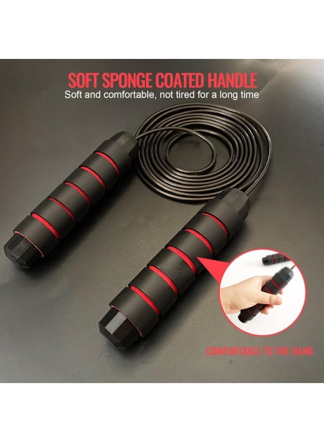 حبل قفز سكاي تاتش للرجال والنساء والأطفال، قابل للتعديل، مناسب لتمارين اللياقة البدنية، مزود بمقابض إسفنجية مانعة للانزلاق - متعدد الألوان - Image 4